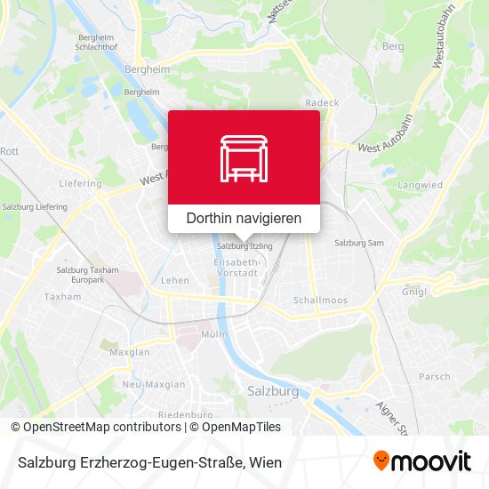 Salzburg Erzherzog-Eugen-Straße Karte