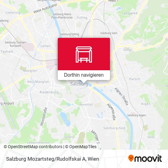 Salzburg Mozartsteg / Rudolfskai A Karte