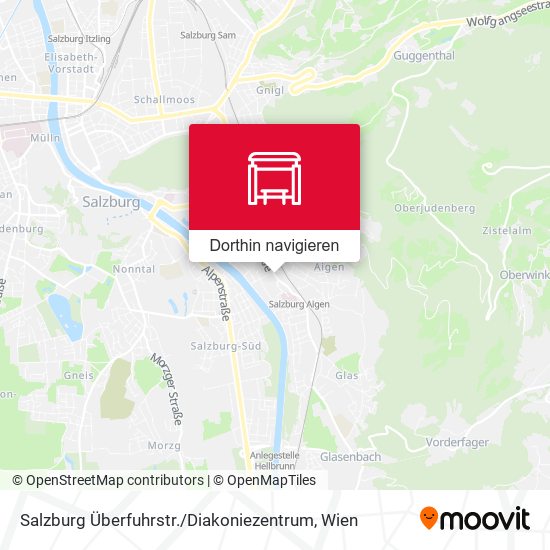 Salzburg Überfuhrstr. / Diakoniezentrum Karte