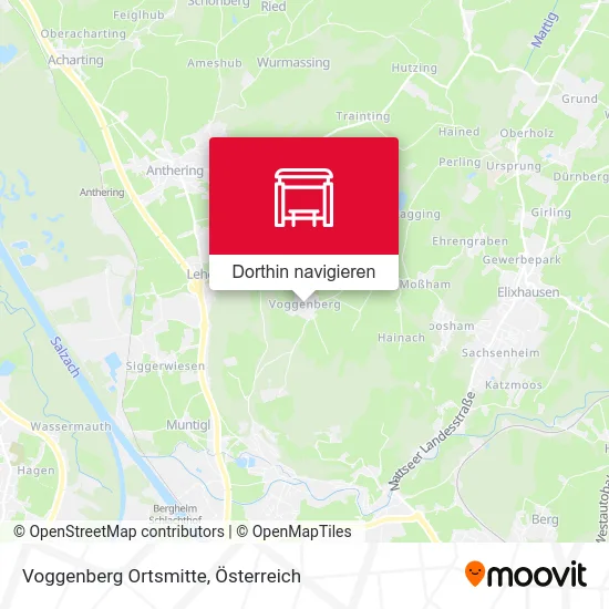 Voggenberg Ortsmitte Karte