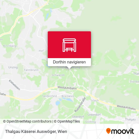 Thalgau Käserei Auswöger Karte