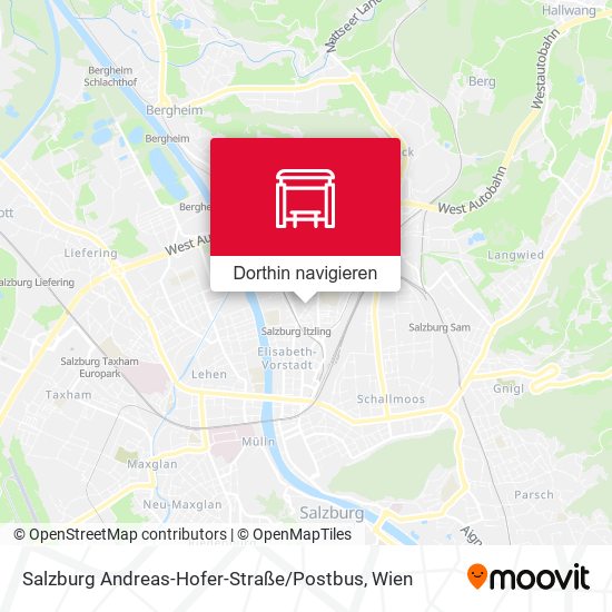 Salzburg Andreas-Hofer-Straße / Postbus Karte