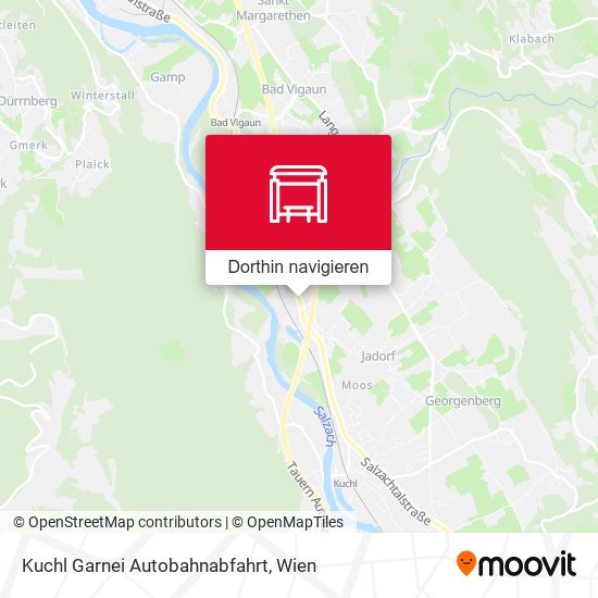 Kuchl Garnei Autobahnabfahrt Karte