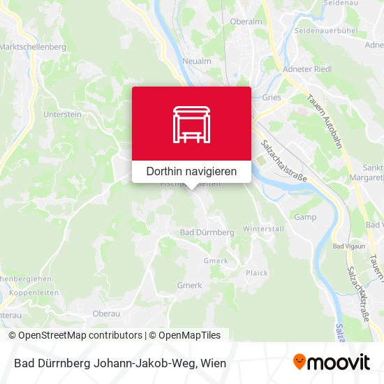 Bad Dürrnberg Johann-Jakob-Weg Karte