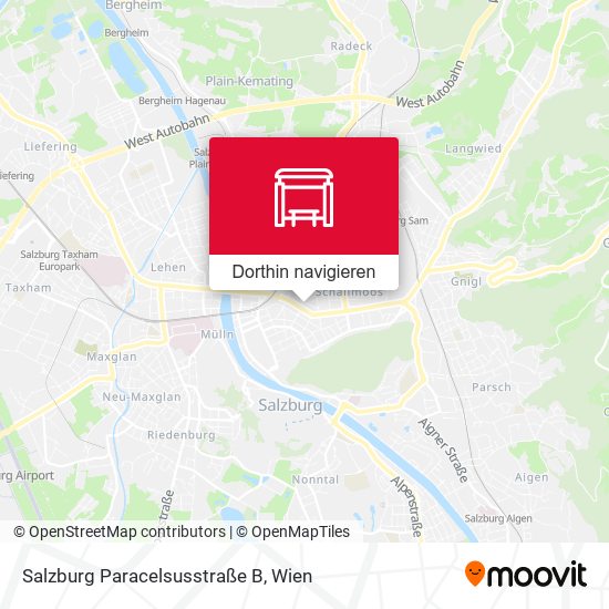 Salzburg Paracelsusstraße B Karte