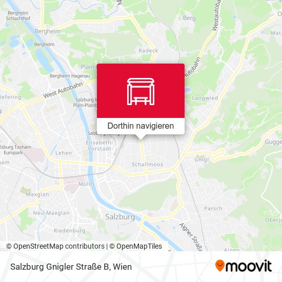 Salzburg Gnigler Straße B Karte