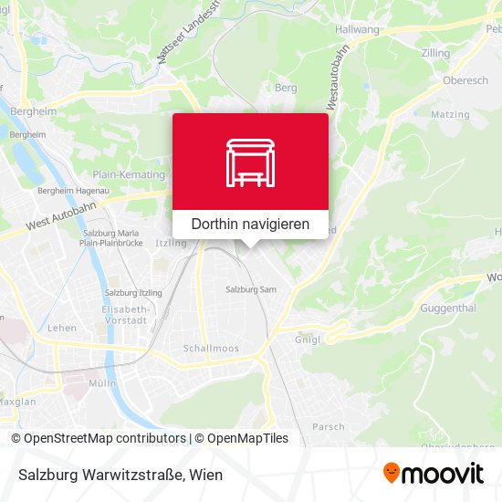 Salzburg Warwitzstraße Karte