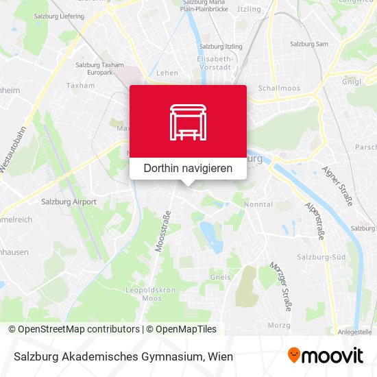 Salzburg Akademisches Gymnasium Karte