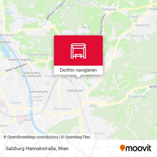 Salzburg Hannakstraße Karte