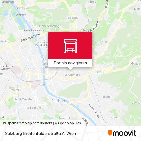 Salzburg Breitenfelderstraße A Karte