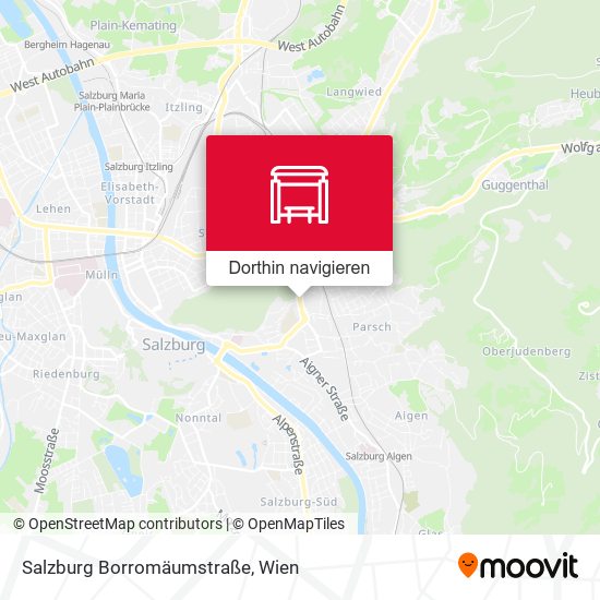 Salzburg Borromäumstraße Karte