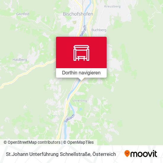St.Johann Unterführung Schnellstraße Karte