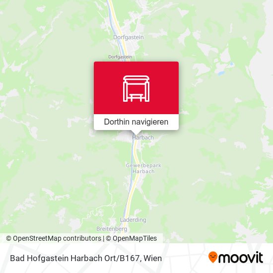 Bad Hofgastein Harbach Ort / B167 Karte
