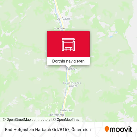 Bad Hofgastein Harbach Ort / B167 Karte