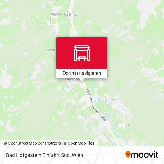 Bad Hofgastein Einfahrt Süd Karte