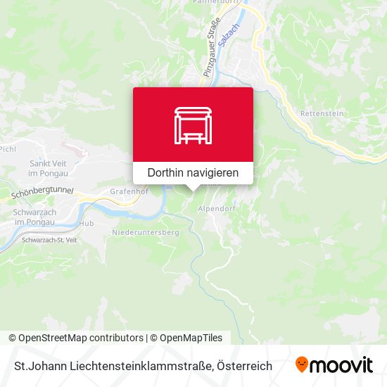 St.Johann Liechtensteinklammstraße Karte
