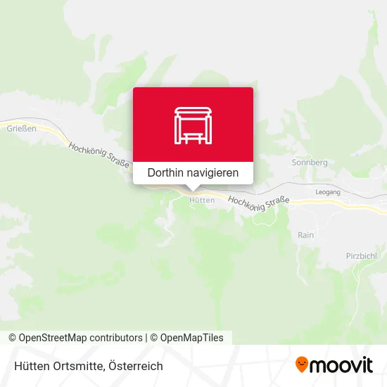 Hütten Ortsmitte Karte