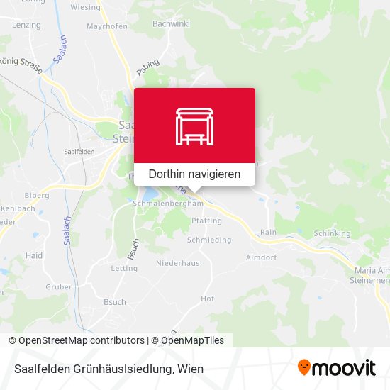 Saalfelden Grünhäuslsiedlung Karte