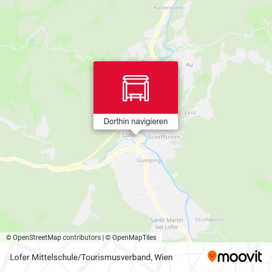 Lofer Mittelschule / Tourismusverband Karte