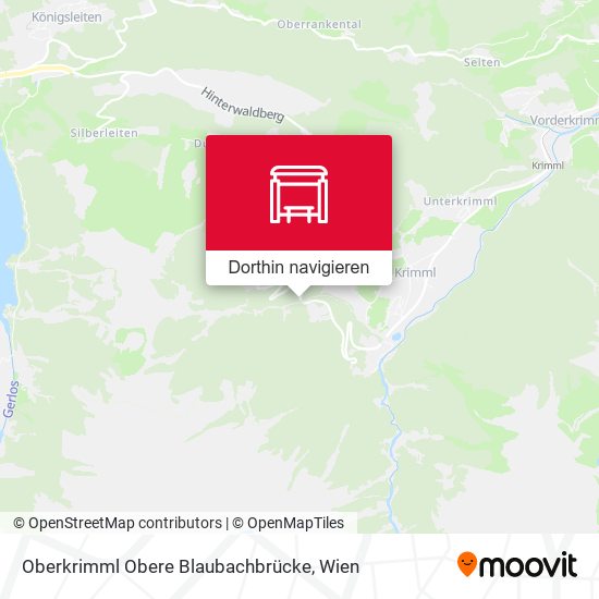 Oberkrimml Obere Blaubachbrücke Karte