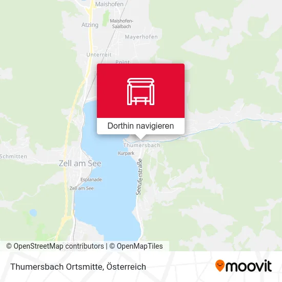 Thumersbach Ortsmitte Karte