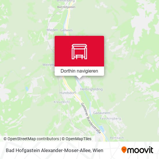 Bad Hofgastein Alexander-Moser-Allee Karte
