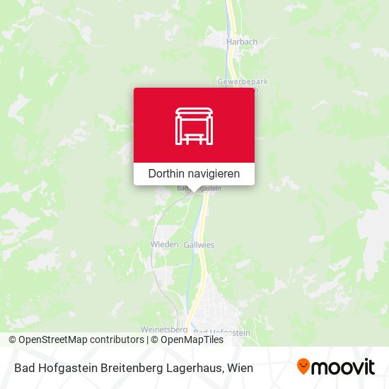 Bad Hofgastein Breitenberg Lagerhaus Karte