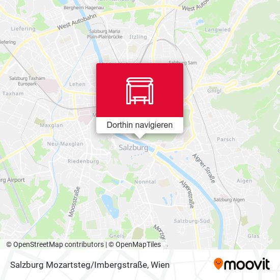 Salzburg Mozartsteg / Imbergstraße Karte