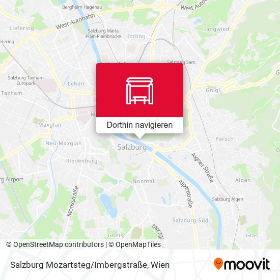Salzburg Mozartsteg / Imbergstraße Karte