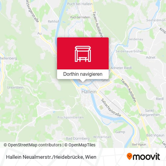 Hallein Neualmerstr. / Heidebrücke Karte