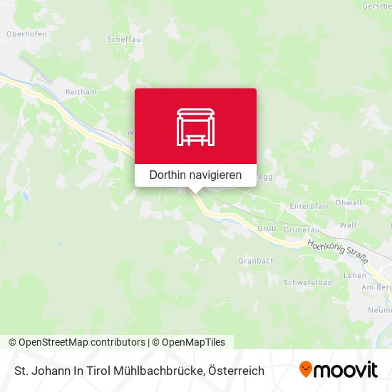 St. Johann In Tirol Mühlbachbrücke Karte