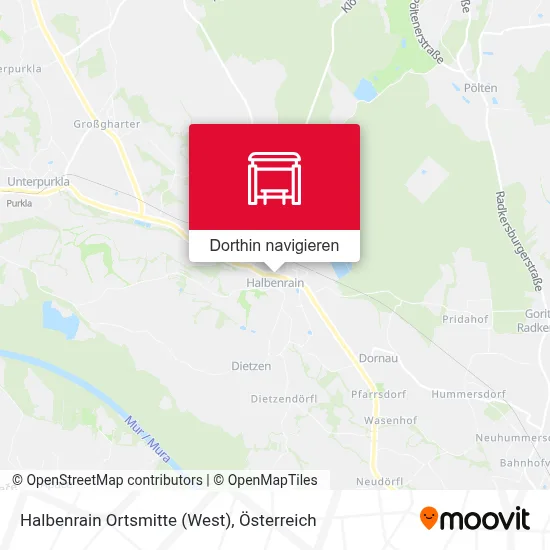 Halbenrain Ortsmitte (West) Karte