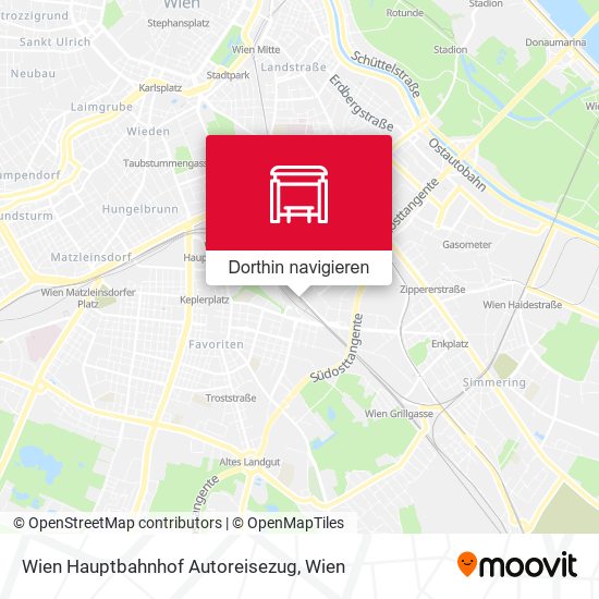 Wien Hauptbahnhof Autoreisezug Karte