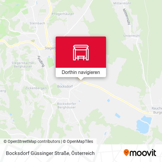 Bocksdorf Güssinger Straße Karte