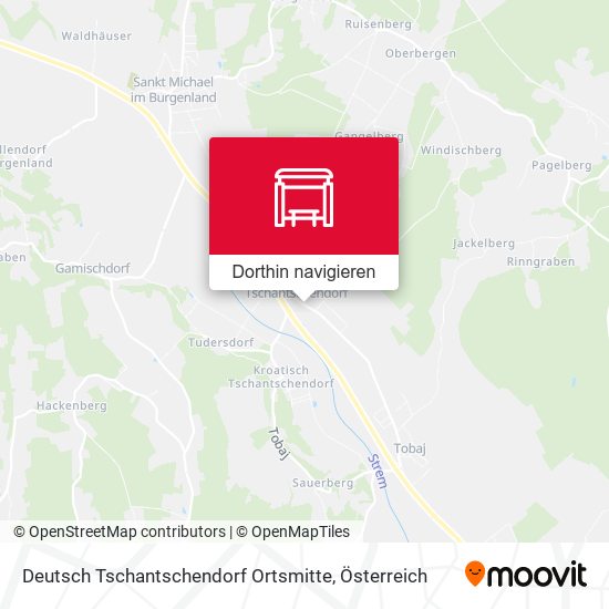 Deutsch Tschantschendorf Ortsmitte Karte