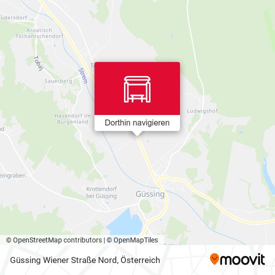 Güssing Wiener Straße Nord Karte