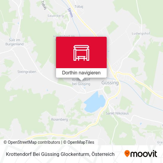 Krottendorf Bei Güssing Glockenturm Karte