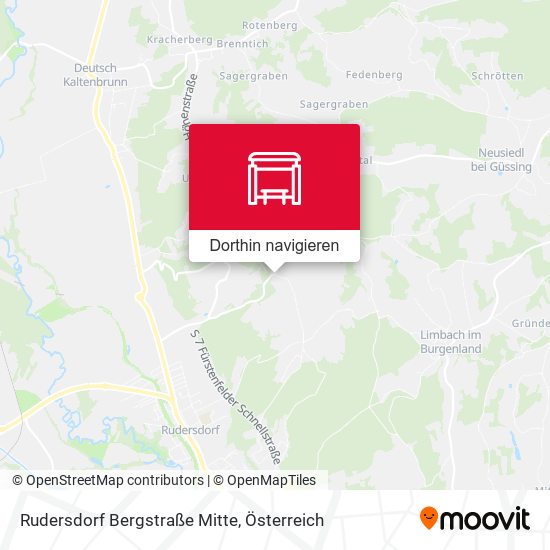 Rudersdorf Bergstraße Mitte Karte