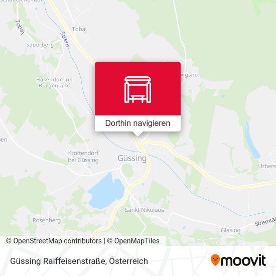 Güssing Raiffeisenstraße Karte
