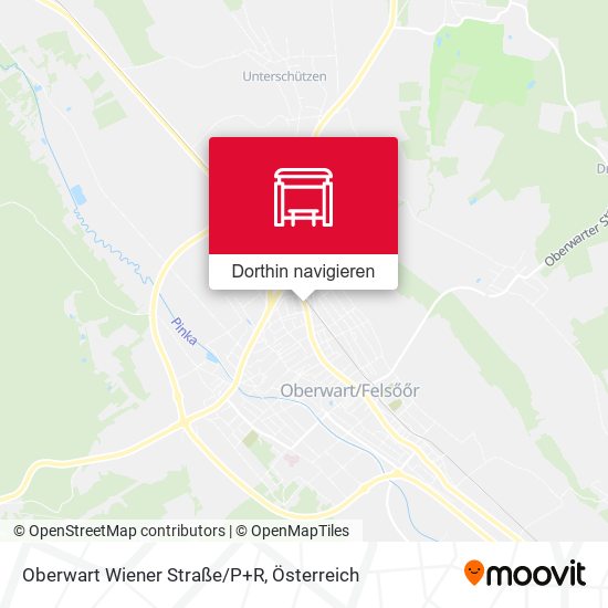 Oberwart Wiener Straße/P+R Karte