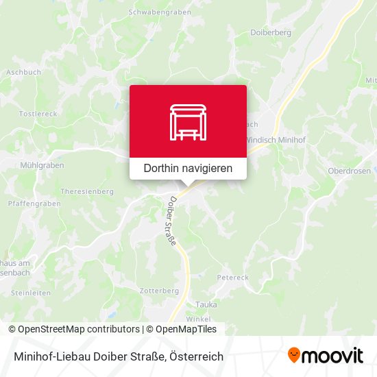 Minihof-Liebau Doiber Straße Karte
