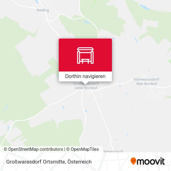 Großwarasdorf Ortsmitte Karte