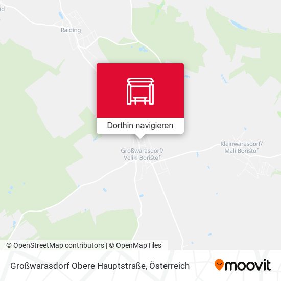 Großwarasdorf Obere Hauptstraße Karte