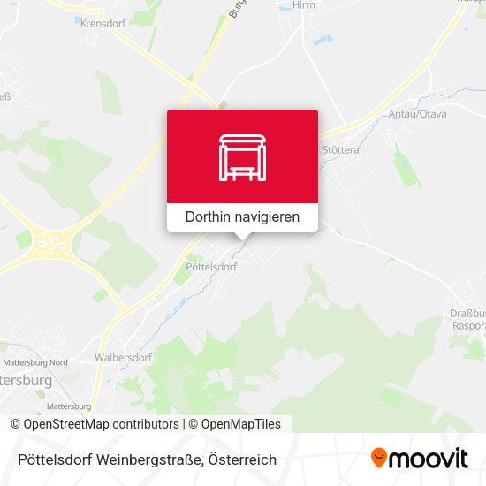 Pöttelsdorf Weinbergstraße Karte