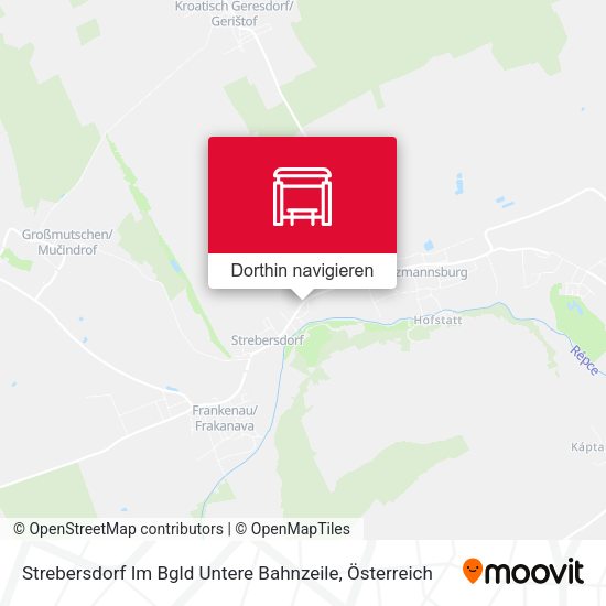 Strebersdorf Im Bgld Untere Bahnzeile Karte