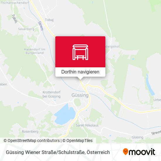 Güssing Wiener Straße / Schulstraße Karte