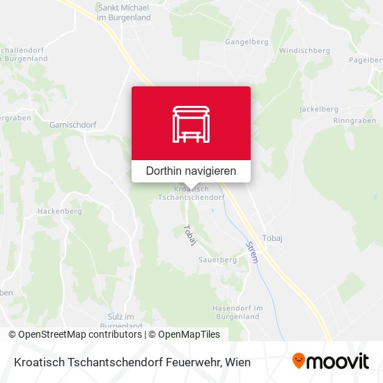 Kroatisch Tschantschendorf Feuerwehr Karte