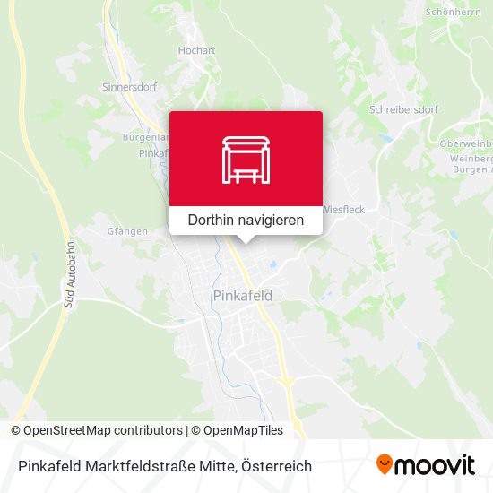 Pinkafeld Marktfeldstraße Mitte Karte