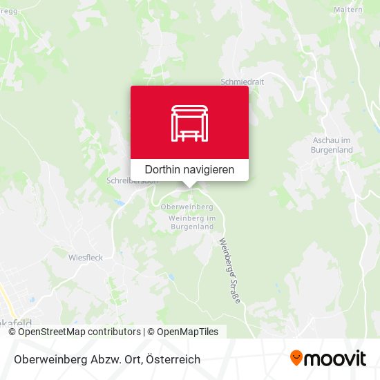 Oberweinberg Abzw. Ort Karte