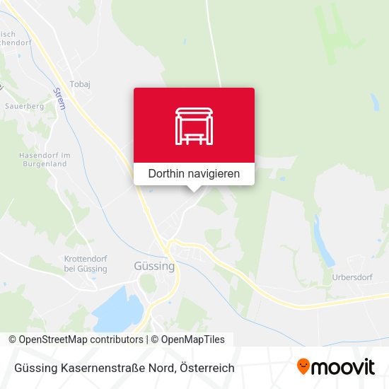 Güssing Kasernenstraße Nord Karte